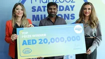 Kerala Man Sreeju wins Rs. 45 crore prize money in a weekly Mahzooz Saturday millions lucky draw in UAE.