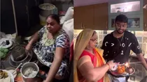 Viral video of a mother working in the same kitchen for 30 years.