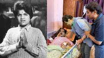 former actor jitendra and Jhonny lever visits Junior mehmood