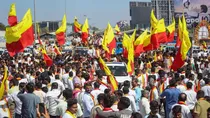 KRV protest kannada use bangluru