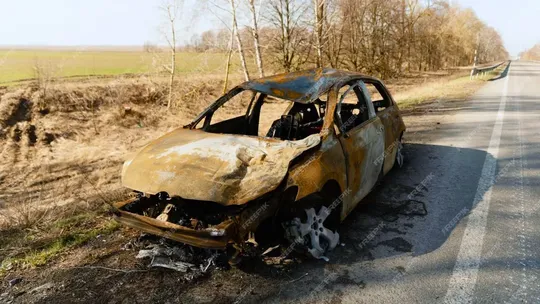 burnt car