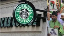 Pro Palestine Posters in Starbucks Outlet