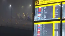 dense fog 30 flights and trains delayed zero visibility