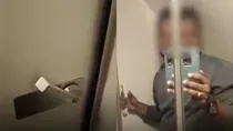 spicejet flight passenger trapped in toilet viral video