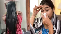 wet hairs causes cold