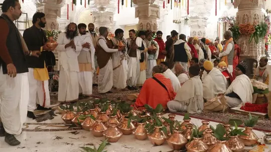 ram mandir pran pratishtha ceremony preparations photos videos viral 