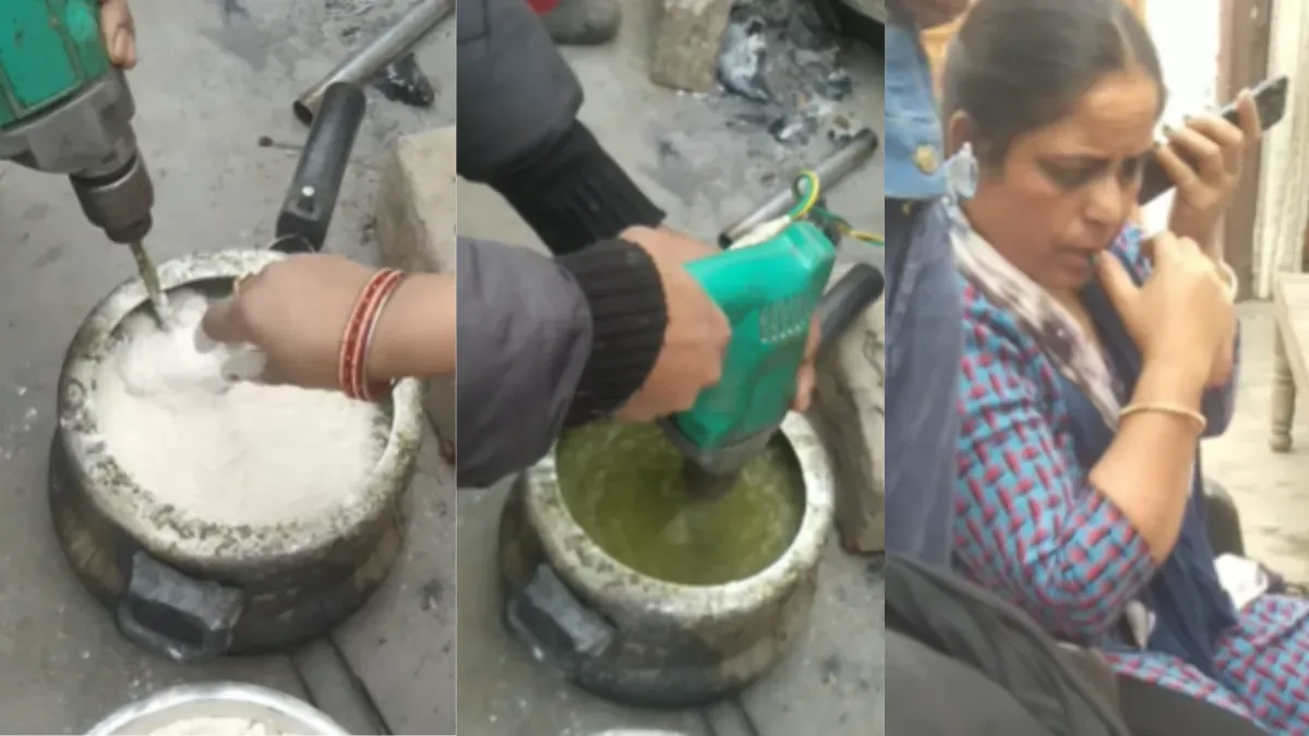 सरसों का साग बनाना था, आटा घोंटने के लिए किया ऐसा जुगाड़ जो सोच से परे