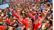 madhya pradesh anganwadi protest