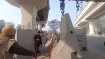 farmers delhi chalo march delhi police in action concrete barricading 144 imposed