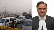 farmers protest delhi chalo march supreme court advocate arguing virtually sitting in a car 