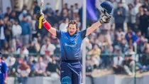 namibia Jan Nicol Loftie Eaton hits fastest t20 century against nepal