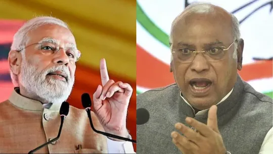 Narendra Modi and Mallikarjun Kharge