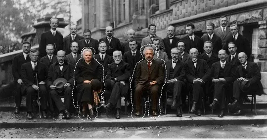 Marry Curie with Albert Einstein