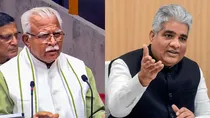 Manohar Lal and Bhupender Yadav
