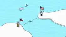 america and russia 4 km away
