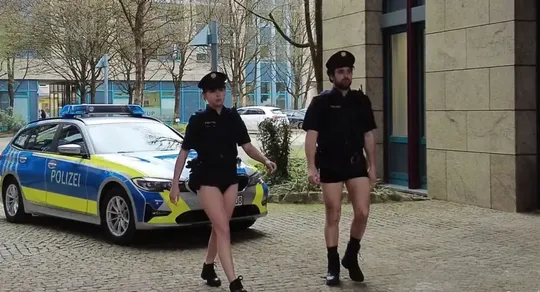 germany bavarian police go pantless in uniform protest