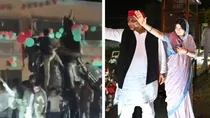 mainpuri maharana paratap statue insult 100 sp workers booked akhilesh dimple road show up