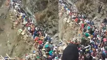 chaar dham yamunotri police urged devotees to postpone yatra amid heavy crowd weather alert viral video