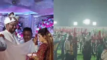 wedding in rain