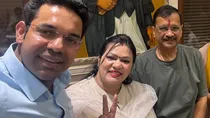 aap corporator chhaya gaurav sharma files complaint of misbehaviour