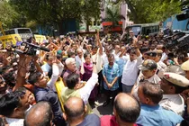 aap protest against bjp delhi cm arvind kejriwal attack on pm narendra modi