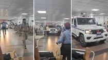 aiims rishikesh molestation case accused arrested police vehicle enters hospital video viral 