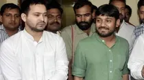 Tejaswi Yadav with Kanhaiya Kumar
