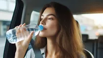 woman in car