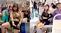 mumbai local bhojpuri dance video viral