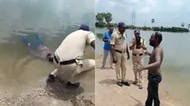 telangana viral video man was resting in pond police dead body