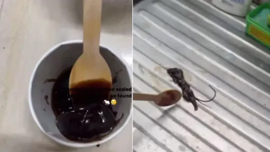 dead mouse found in chocolate syrup