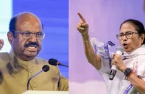 West Bengal Governor CV Ananda Bose and Chief Minister Mamata Banerjee. (Photo: PTI)