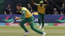 T20 World Cup 2024 keshav maharaj gets rohit sharma rishabh pant in same over