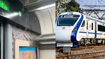 vande bharat train video water dripping 
