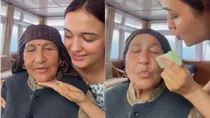 granddaughter viral video doing her dadi makeup