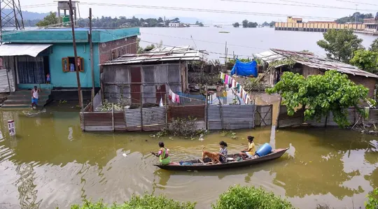 flood situation in Assam is showing signs of improvement