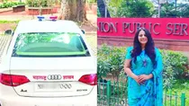 Puja Khedkar Private Car with Beacon Light Illegally Creates Own Chamber in DC Office transferred