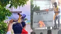Deccan Chronicle OFFICE ATTACKED