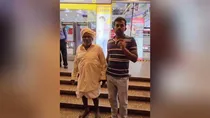 bengaluru shopping mall famer dhoti video 