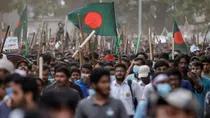 bangladesh quota protest update 25 dead school universities shut trains internet tv station set on fire