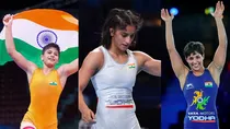 Antim Panghal, Vinesh Phogat and Anshu Malik