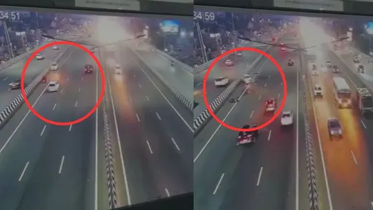 Delhi-Meerut Expressway accident video 