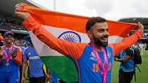 Virat kohli with T20 WC 2024 Trophy 