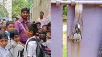 Parents and students lock down school to prevent transfer of beloved teacher in west bengal