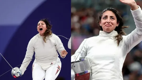 Egyptian fencer Nada Hafez at Paris Olympics while seven months pregnant manu bhaker