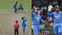 Rohit Sharma bowling against sri lanka india vs sri lanka one day series