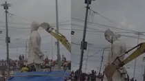 sheikh hasina father statue in Dhaka