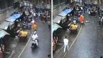 three year old girl dies after dog fell over her from fifth floor thane maharashtra viral cctv 