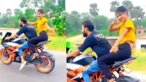 Bihar muzaffarpur girl video viral bike stunt bhojpuri music