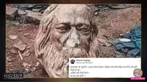 Bangladesh Protest violence Nobel Laureate RabindraNath Tagore statue vandalised old image
